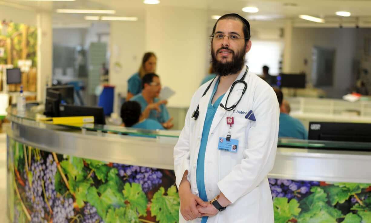 Sabiner is now in the final year of his medical degree. Photograph: Rami Shlush